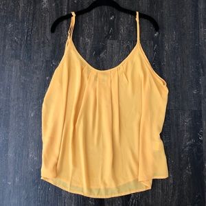 Yellow sheer tank top